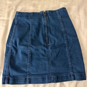 Free People Indigo Mini Skirt